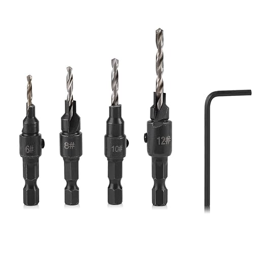 Countersink Wood Drill Bit Set طقم ريش حديد لتخويش الخشب