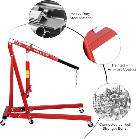 Foldable Shop Crane 2 Ton رافعة محركات هيدروليكية