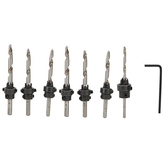 Countersink Wood Drill Bit Set طقم ريش حديد لتخويش الخشب