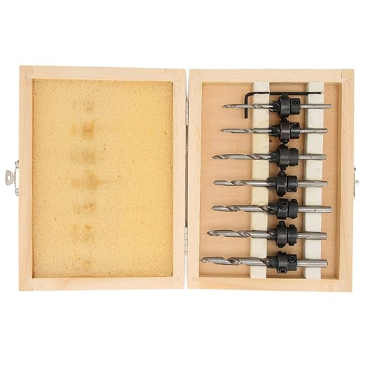 Countersink Wood Drill Bit Set طقم ريش حديد لتخويش الخشب