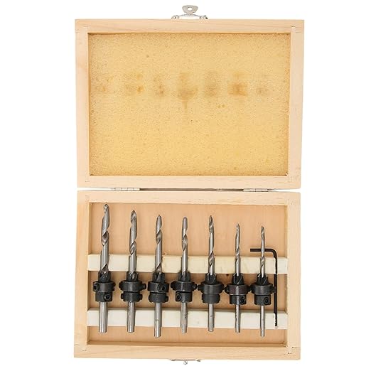 Countersink Wood Drill Bit Set طقم ريش حديد لتخويش الخشب