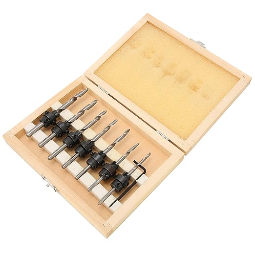 Countersink Wood Drill Bit Set طقم ريش حديد لتخويش الخشب