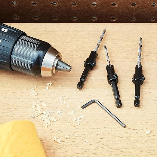 Countersink Wood Drill Bit Set طقم ريش حديد لتخويش الخشب