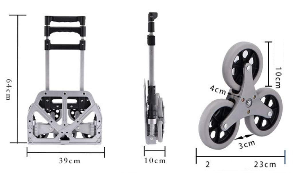 Folding Trolley Stairs Climbing Almn Frame 70KG