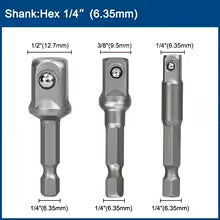 Socket Adapter Hex Shank وصلة مقدح لطربوش