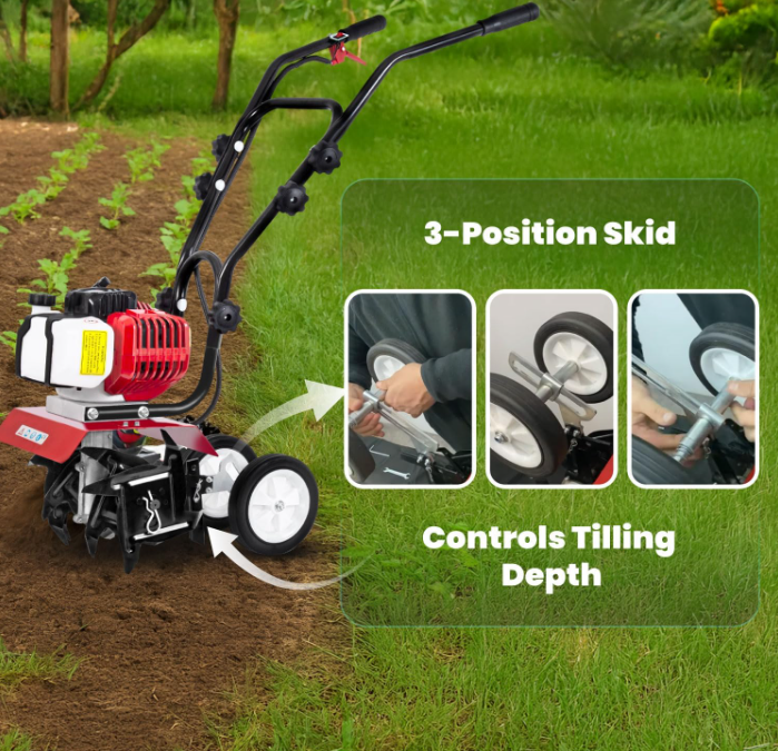 Petrol Engine Garden Small Tiller 52CC مكنة فلاّحة بانزين