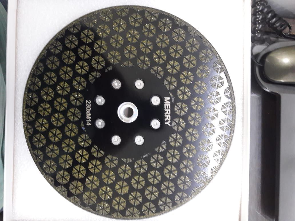 141058 Professional Diamond Blade 230mm Electroplated, Round Pattern w/flange