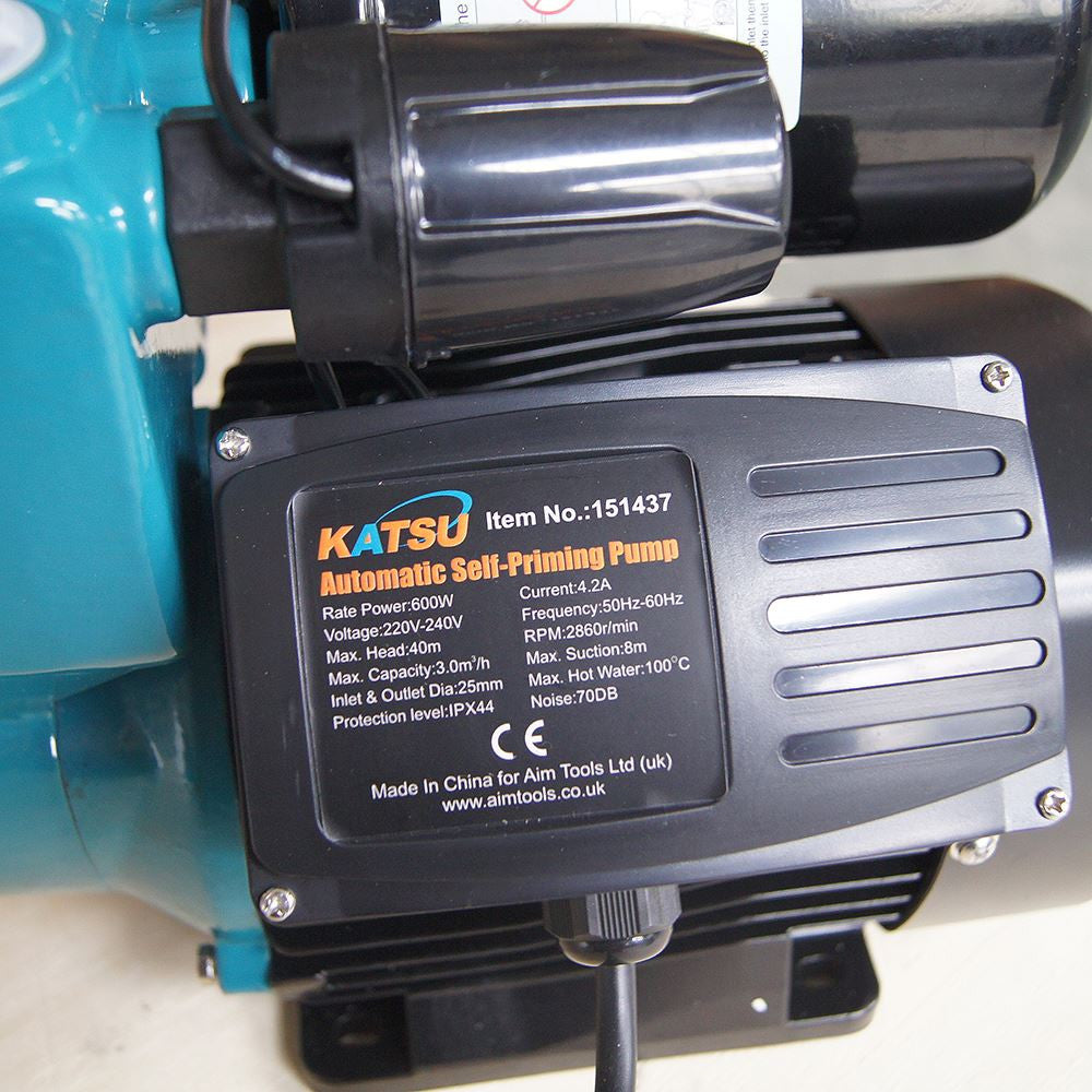 151437 Self Priming Water Booster Pump 600W 600 واط طلمبة سحب ذاتي