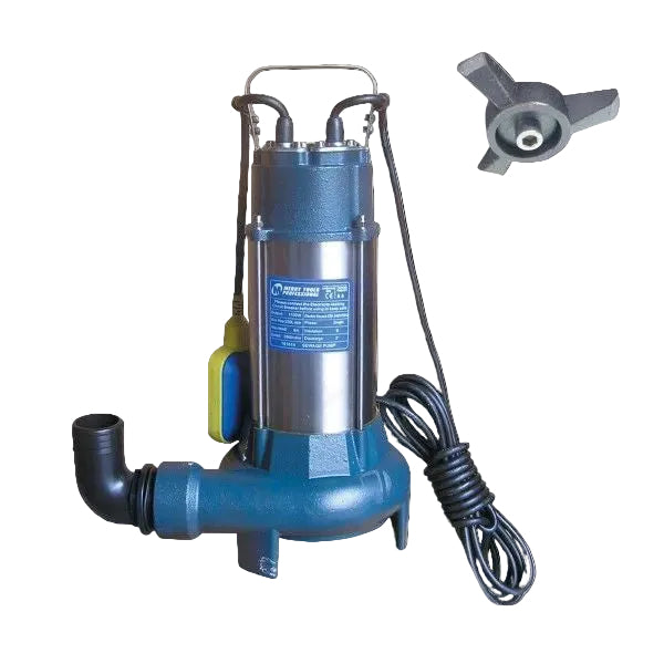 Sewage Water Pump With Cutter 2hp 1300w غاطسة مع فرّامة