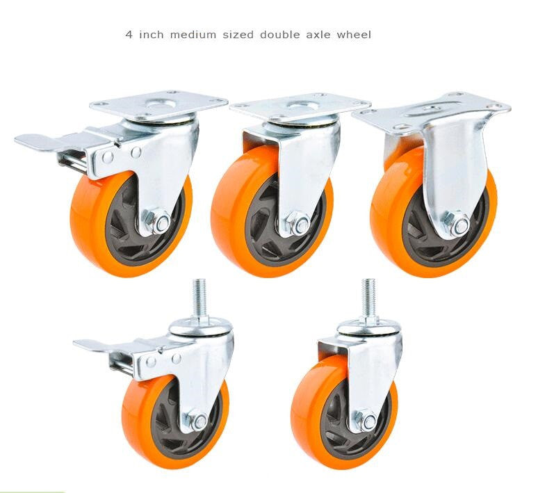 Orange Wheel Swivel Brake