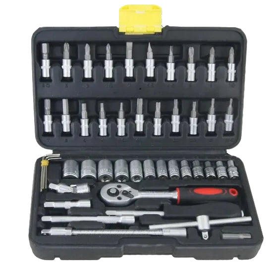 Chrome Vanadium 46PC 1/4" Socket Set طقم طربوش
