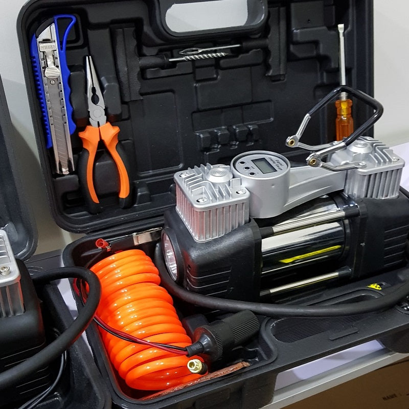 451730 Digital Car Tyre Inflator With Tools Set In Plastic Case