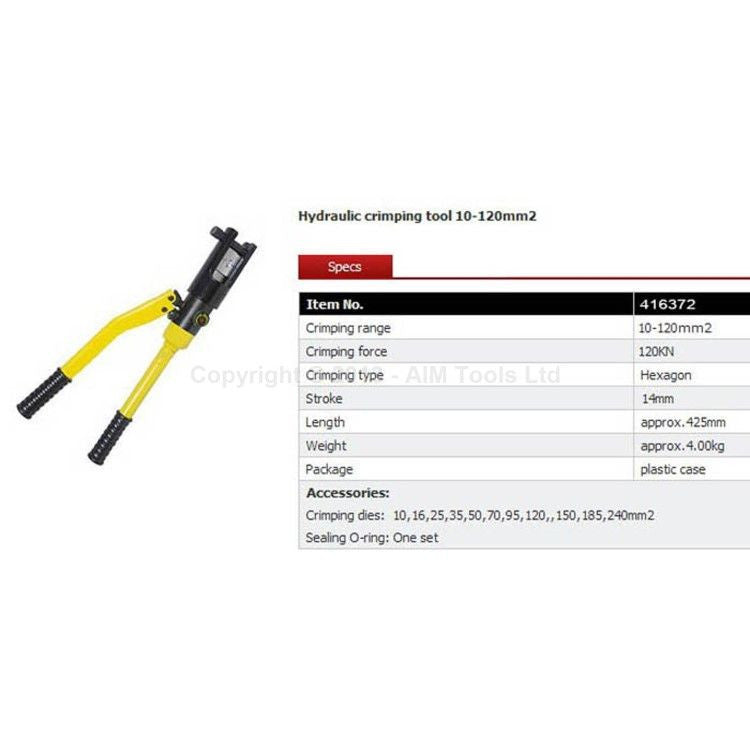 Hydraulic Crimping Tool Set 120 كماشة ضغط كوسات هيدروليك