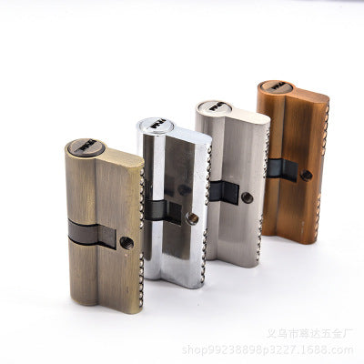 501504 Door Lock Cylinder Computer Single Line 5 Keys Copper