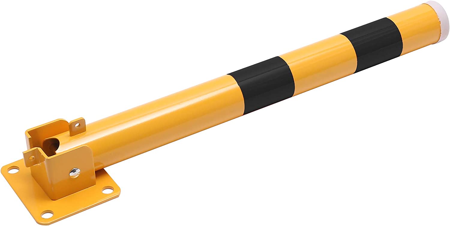 Car Parking Space Lock Bollard Yellow & Black Budget 600mm