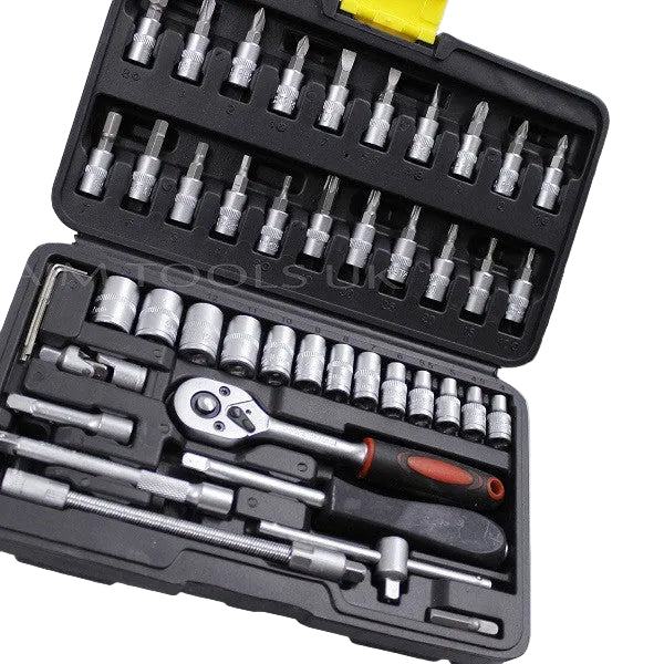 Chrome Vanadium 46PC 1/4" Socket Set طقم طربوش