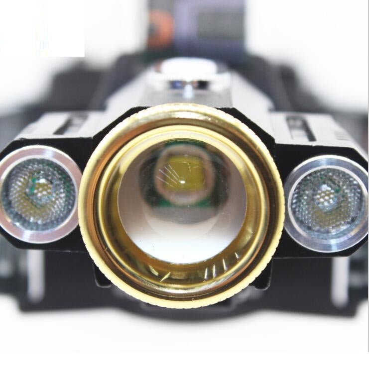 7753905 Rechargeable Head Torch Light 3 Bulbs COB