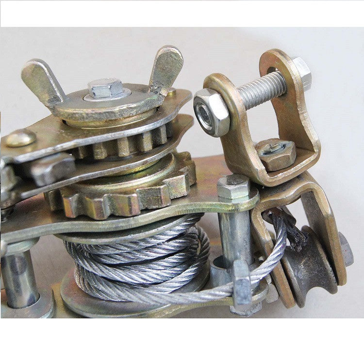 Steel Wire Cable Ratchet Tensioner Puller W/Clamp ونش يدوي