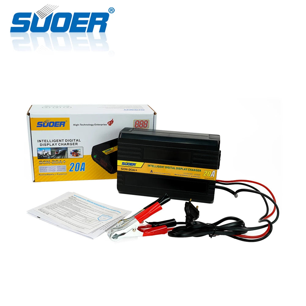 452128 20A 12v-24v Portable Digital Battery Charger