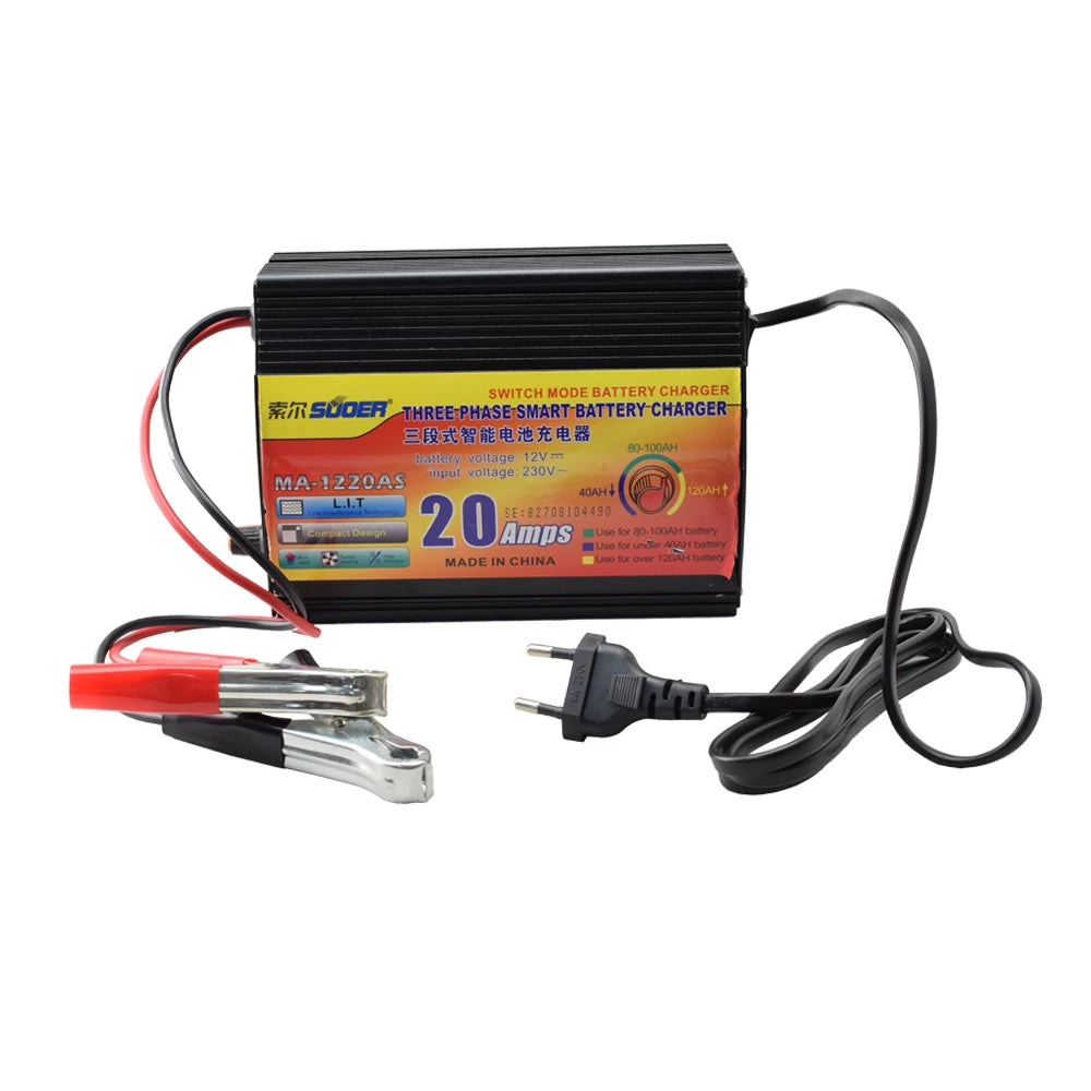 452122 12V 20A Smart Universal Car Battery Charger