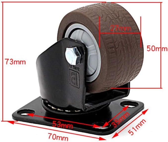 Black Wheel Screw Swivel 2