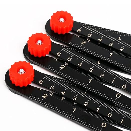 TOPWAY Multi-Function Angle Measuring Ruler, 12 Sided Aluminum  مسطرة قص بلاط 12 زاوية