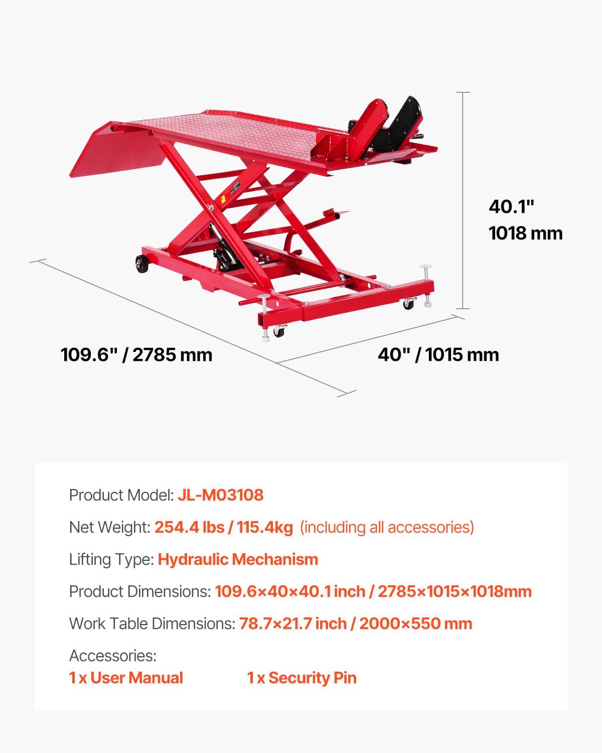 Hydraulic Moto Lift 0.5T رافعة طاولة هيدروليكية