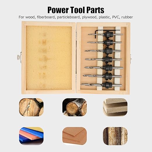 Countersink Wood Drill Bit Set  طقم ريش حديد لتخويش الخشب