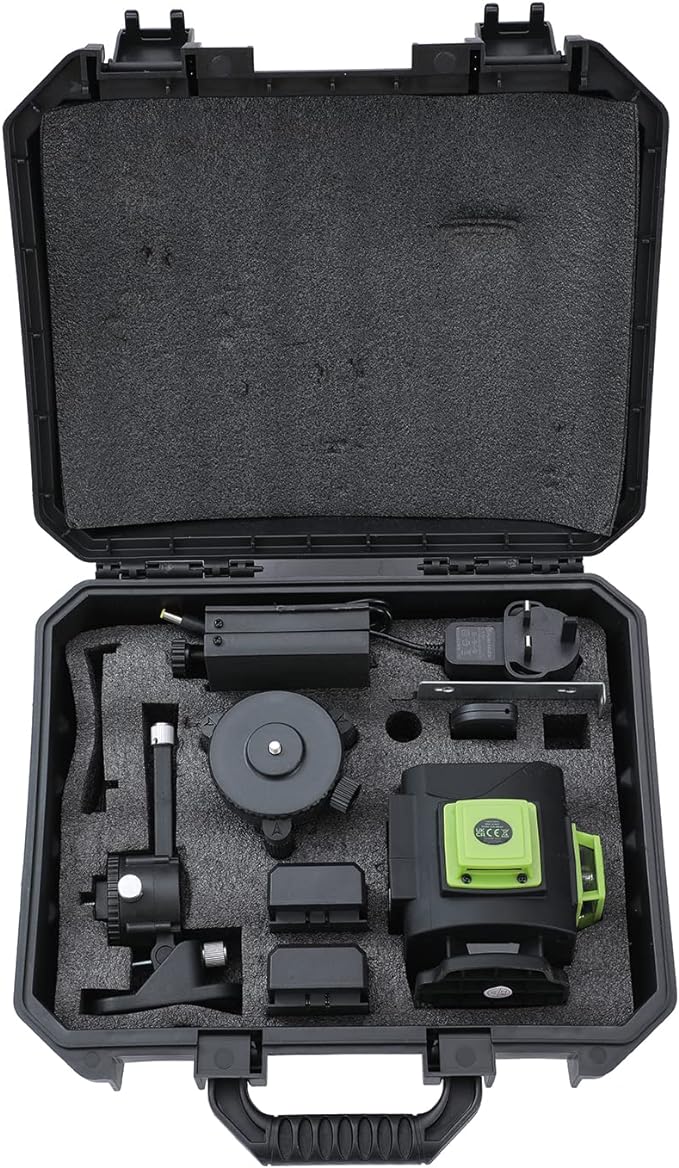 Laser Level 12 Lines with Accessories in Plastic Case