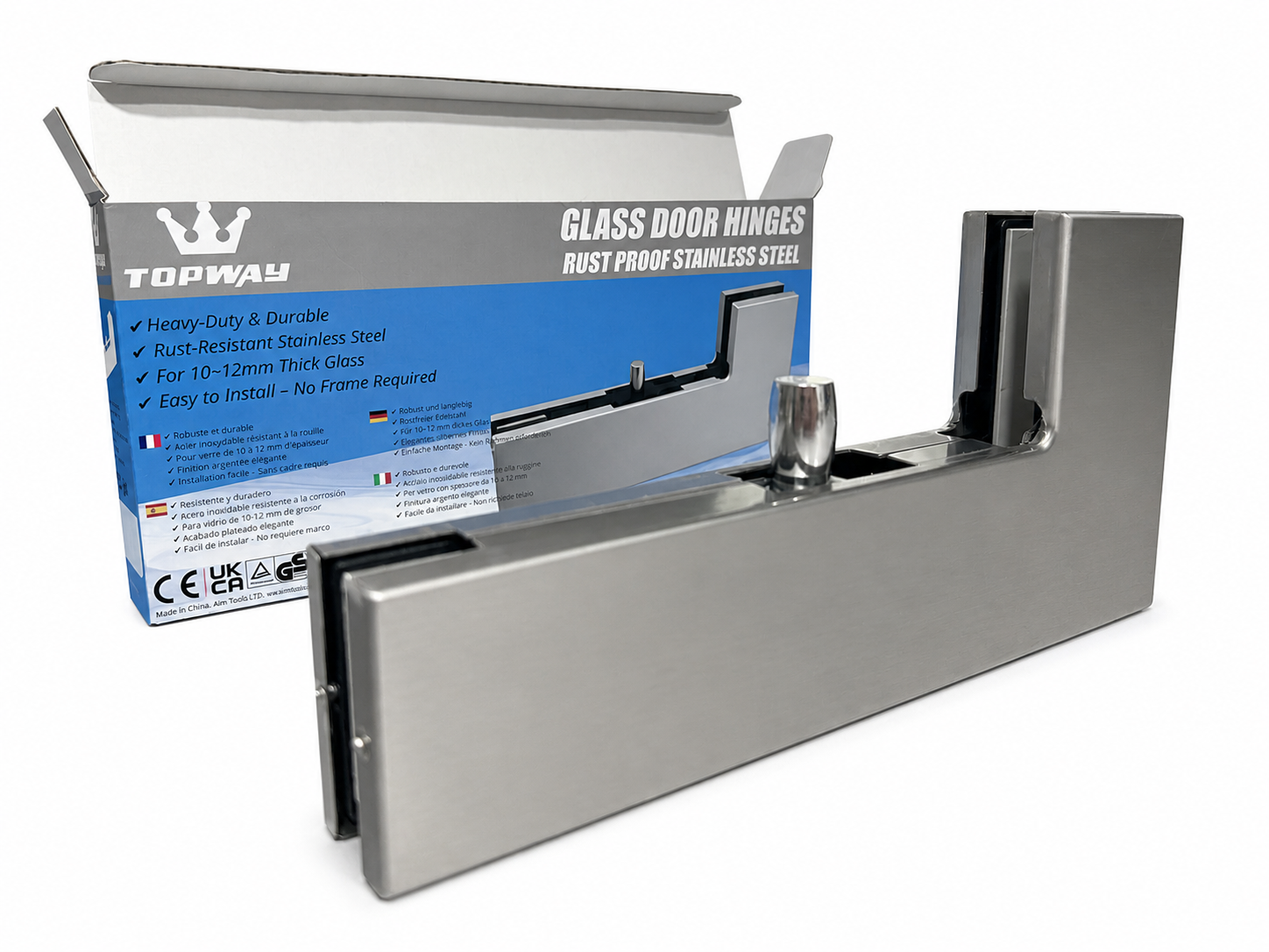 TOPWAY Glass Door L Shape Top Patch SS201