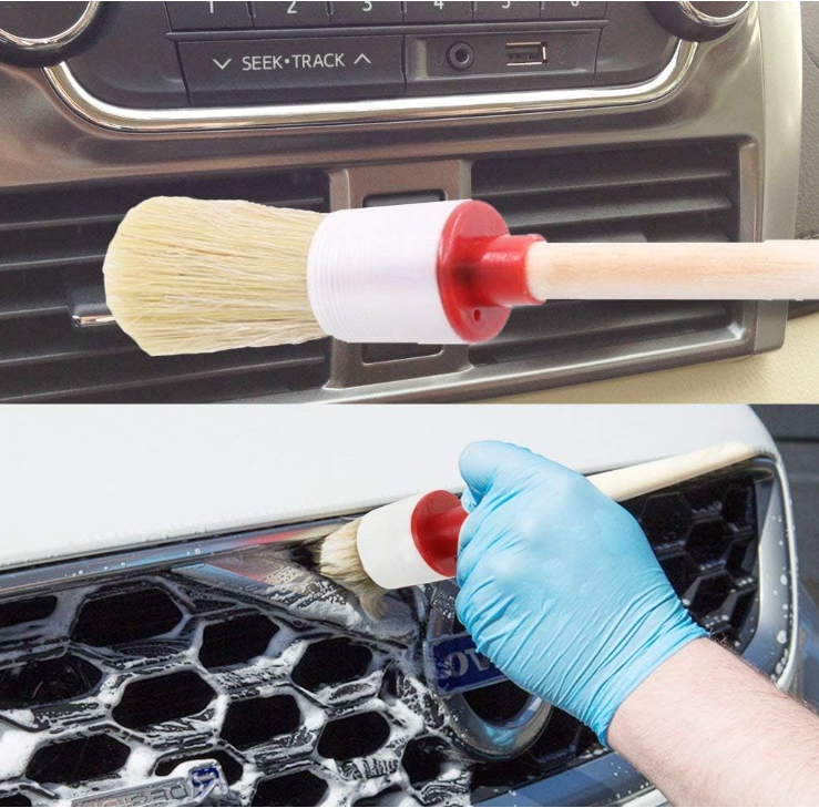 Car Cleaning Brush Set 5PCs, Pure Bristle