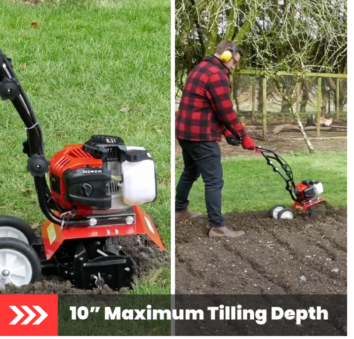 Petrol Engine Garden Small Tiller 52CC   مكنة فلاّحة بانزين
