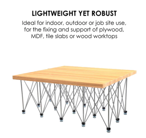 Foldable Working Table Wood & Tile 15 Legs Adjustable 228x117cm