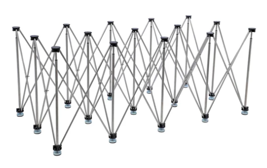 Foldable Working Table Wood & Tile 15 Legs Adjustable 228x117cm