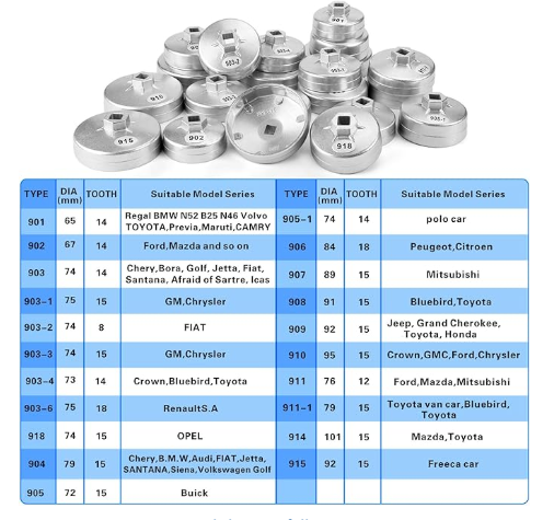 Oil Wrench Aluminum  مفتاح فلتر زيت