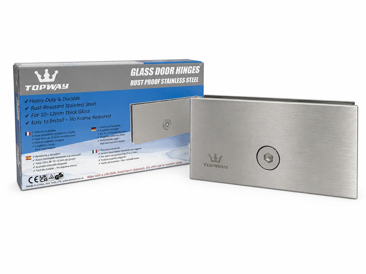 TOPWAY Square Glass Clamp for Fixed Panel 100*50mm SS201 - دوبل اكس
