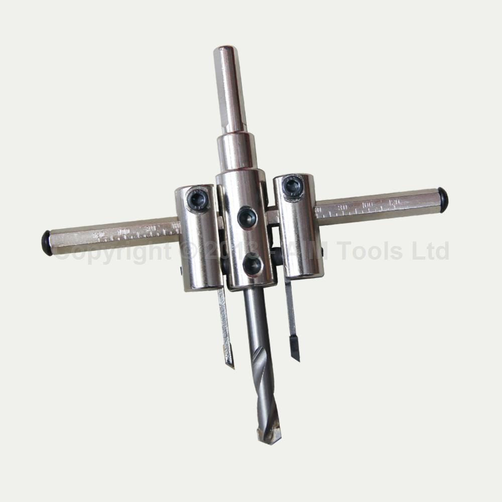 Adjustable Carbide Tip Hole Saw Wood Plaster Board Plastic Cutter 120mm