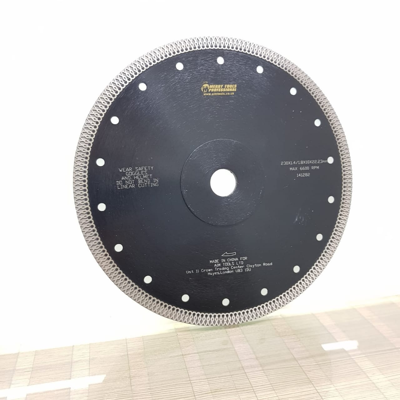 Dmnd Disc turbo 230mm 10mm segment w/fing gress cutting