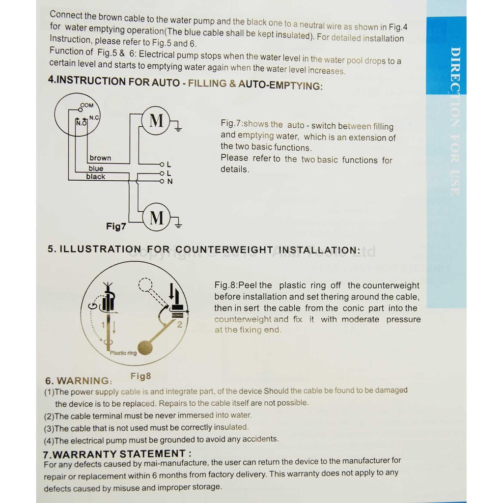 151010 Floating Switch 2M فواشة اوتوماتيك
