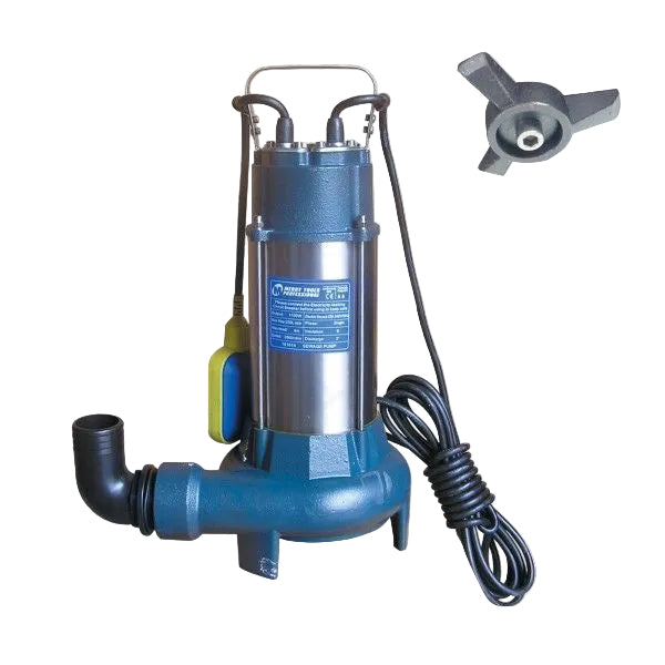 Sewage Water Pump 1.5HP 1300W cutter  غاطسة مع فرامة