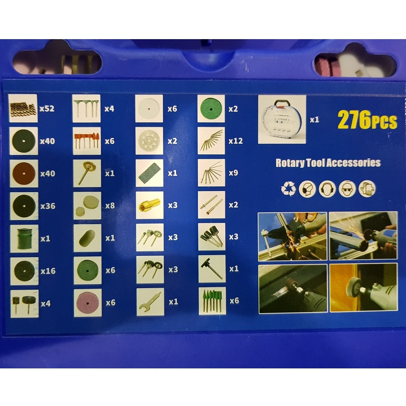 124112 Mini Die Grinder Accessories Set 276PCs