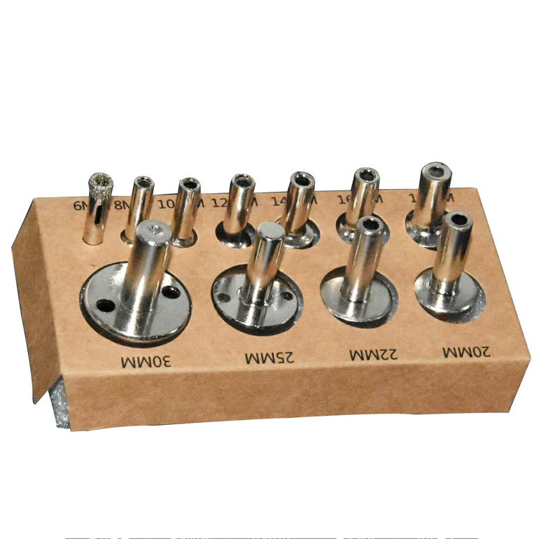11 PCs Glass Core Bit Set 6 to 30MM