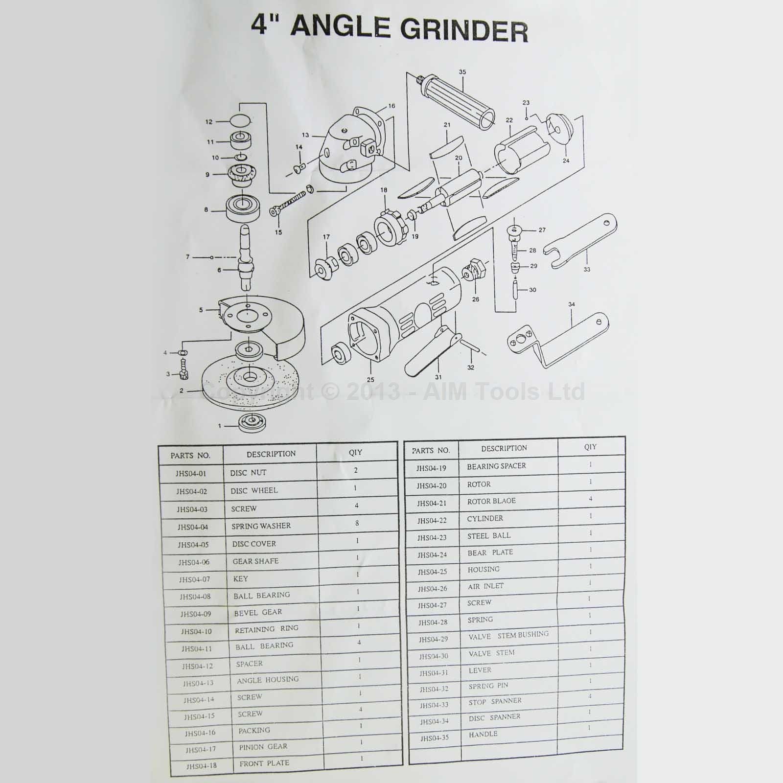 212531 Air Grinder 110Mm
