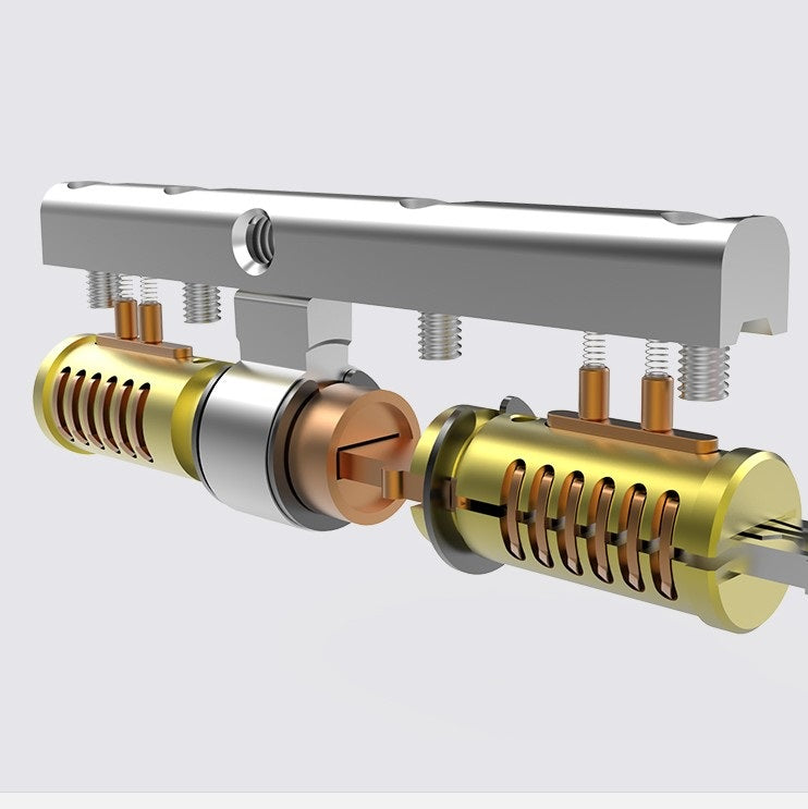 501508 Door Lock Cylinder Computer 5 Keys Copper