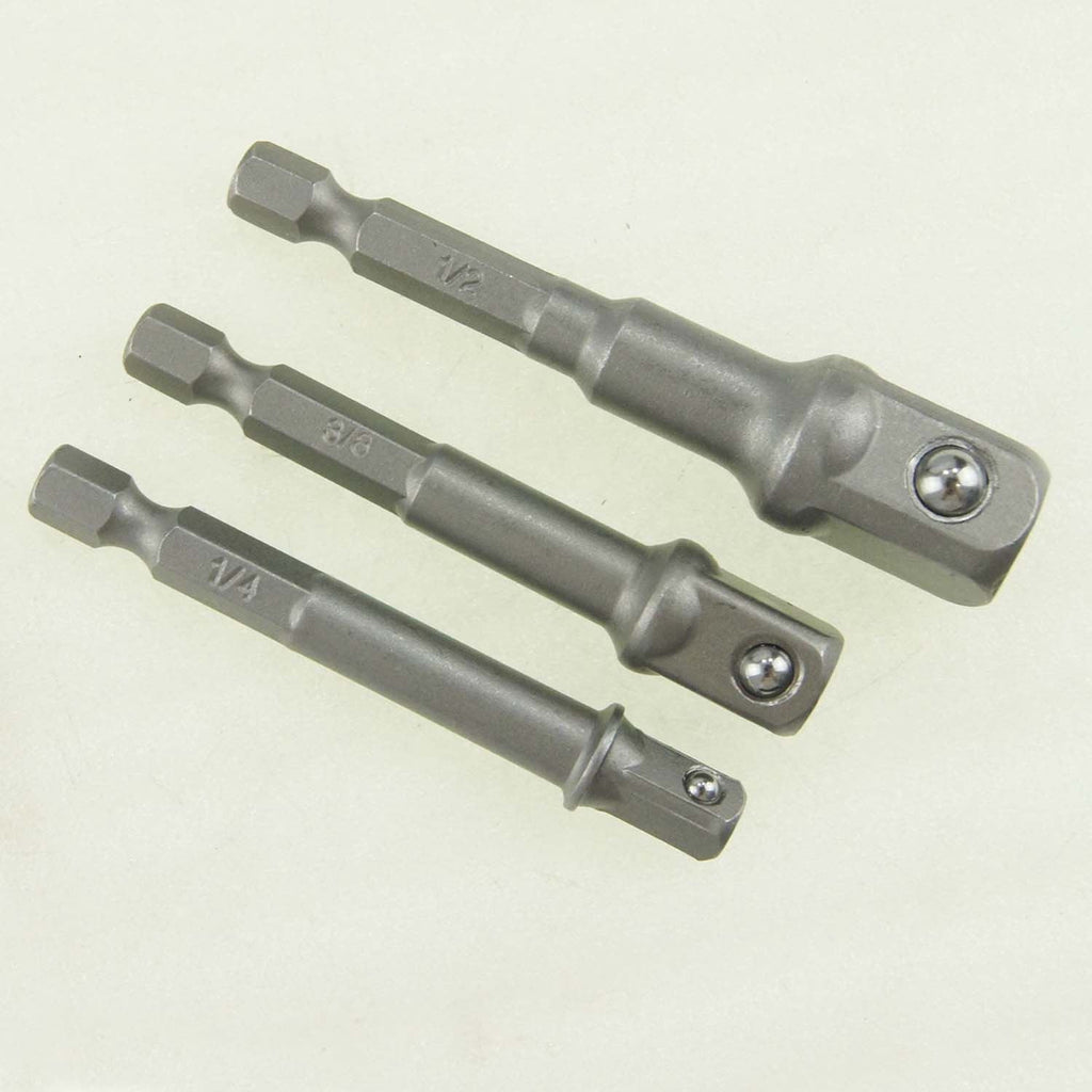 138107 3pcs Socket Adapter Hex Shank وصلة راس طربوش