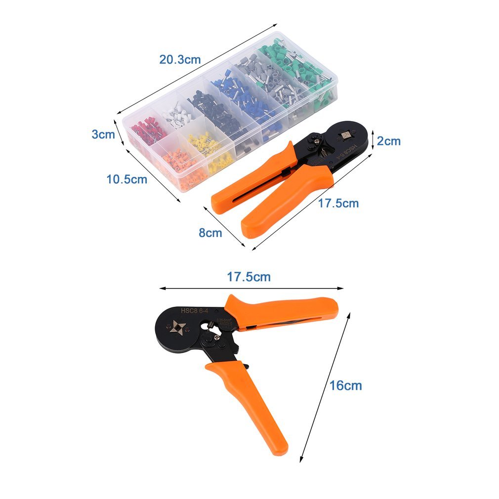 Ratchet Crimping Pliers Kit 800Pc