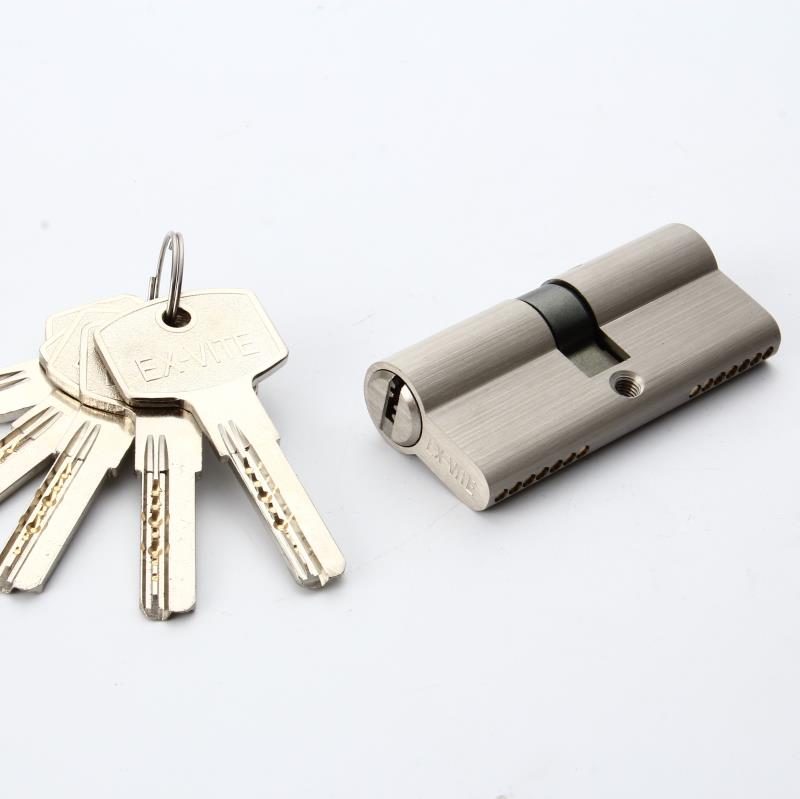 501504 Door Lock Cylinder Computer Single Line  5 Keys Copper