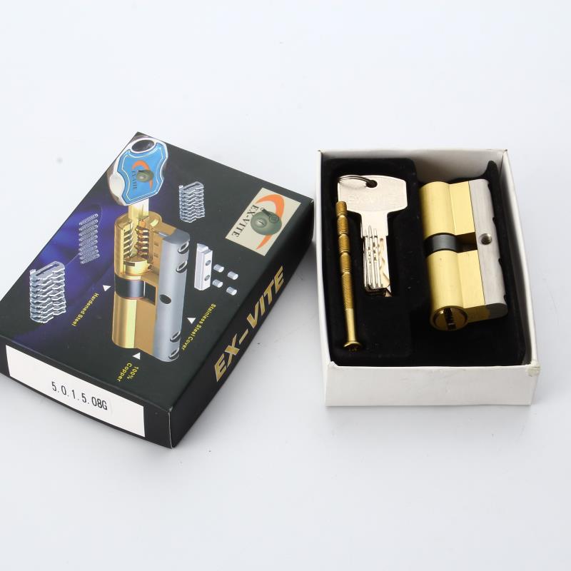 501508 Door Lock Cylinder Computer 5 Keys Copper