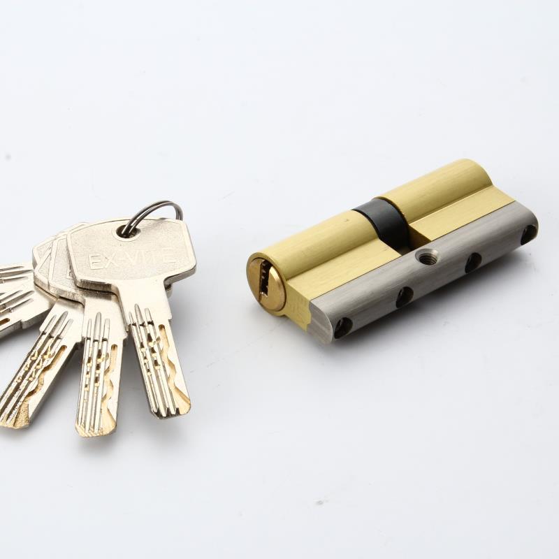 501508 Door Lock Cylinder Computer 5 Keys Copper