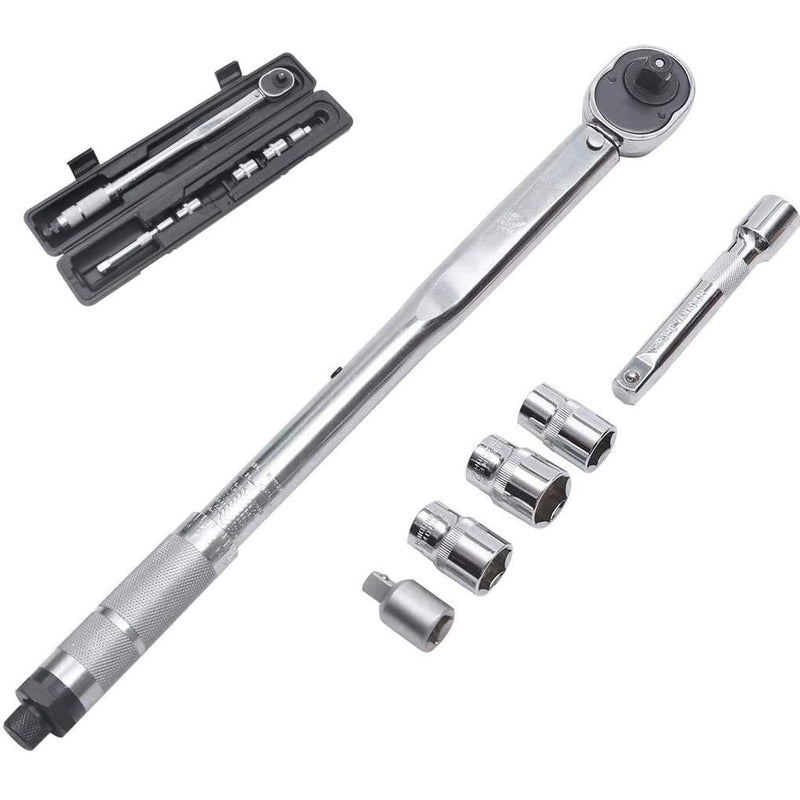 423900 KATSU 1/2-Inch Drive Click Torque Wrench Socket Ratchet Handle 28-210Nm